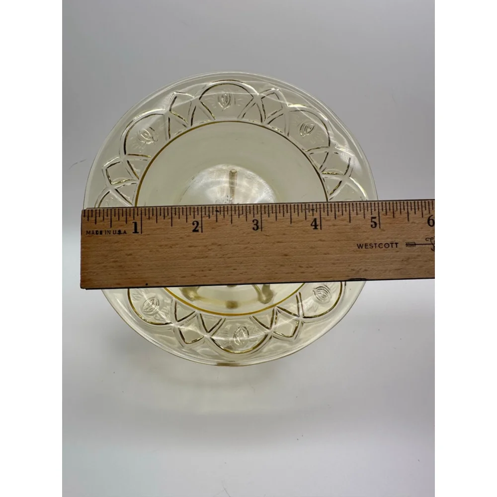 1930s Federal Glass “Rosemary” Dutch Rose Depression Glass Fruit Bowl Set (4)